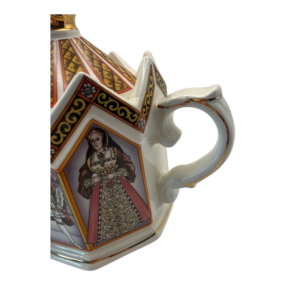 Sadler England Teapot Set – Henry VIII &‎ Elizabeth I Crown Top Vintage - Picture 6 of 16